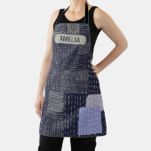 Personaliseer Japanse sashiko die lijkt op een pat Schort (Insitu)