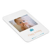 Personaliseer je baby Happy Birthday memorabele Magneet (Rechterzijde)