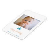 Personaliseer je baby Happy Birthday memorabele Magneet (Linkerzijde)