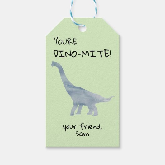 Personaliseer je Dinosaur Gift Label Cadeaulabel (Voorkant)