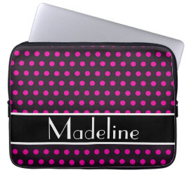 Personaliseer je eigen abstract met stippen laptop sleeve