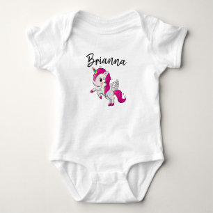 Personaliseer je eigen eenhoorn baby body romper