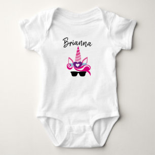 Personaliseer je eigen eenhoorn baby body romper