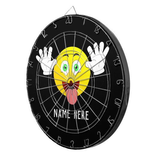 Personaliseer je eigen grappige Emoji Dartbord (Voorkant Rechts)