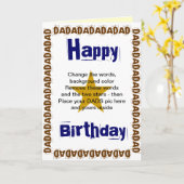 Personaliseer je eigen kaart voor papa (Gele Bloem)