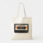 Personaliseer je eigen mixtape-label tote bag (Achterkant)