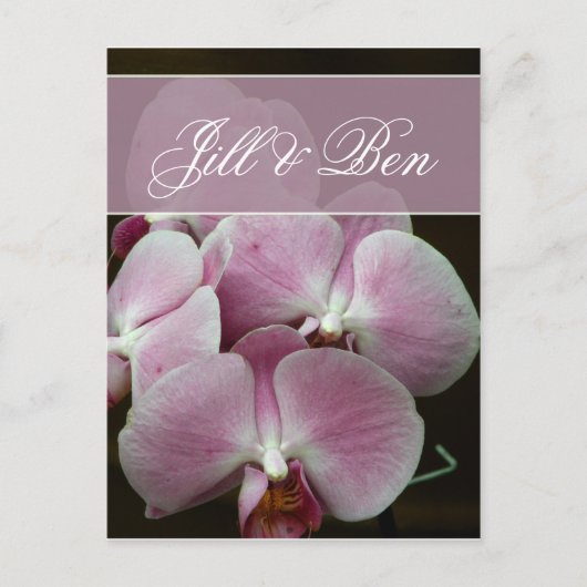 Personaliseer je eigen orchidee ontwerp briefkaart (Voorkant)