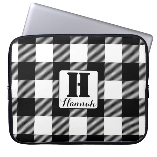 Personaliseer je eigen plaid laptop sleeve (Voorkant)