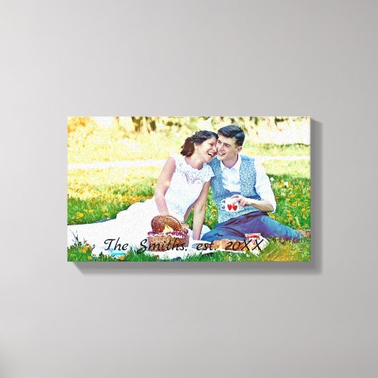 Personaliseer je favoriete trouwfoto op canvas afdruk (Voorkant)