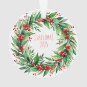 Personaliseer Je Foto KERST Acryl Ornament (achterkant)