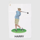 Personaliseer je, Golfer. Golfhanddoek (Voorkant)