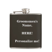 Personaliseer je groomsmannen heupfles (Voorkant)