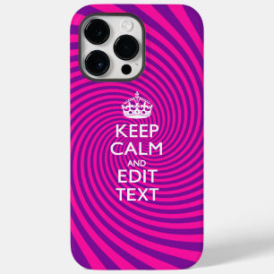 Personaliseer je Keep Calm en geef een Hot Pink Tw Case-Mate iPhone 14 Pro Max Hoesje