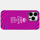 Personaliseer je Keep Calm en geef een Hot Pink Tw Case-Mate iPhone Case (Achterkant (horizontaal))