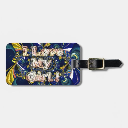 Personaliseer je liefde oneindig: ik hou van mijn  bagagelabel (Voorkant horizontaal)