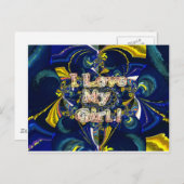 Personaliseer je liefde oneindig: ik hou van mijn  briefkaart (Voorkant / Achterkant)