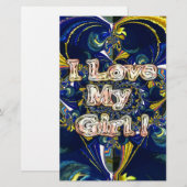 Personaliseer je liefde oneindig: ik hou van mijn  briefpapier (Voorkant / Achterkant)