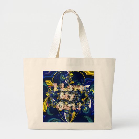 Personaliseer je liefde oneindig: ik hou van mijn grote tote bag (Voorkant)