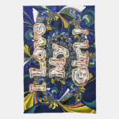 Personaliseer je liefde oneindig: ik hou van mijn  theedoek (Verticaal)