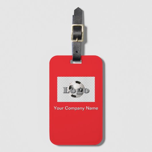 Personaliseer je logo voetbal ontwerp bagagelabel (Voorkant (verticaal))