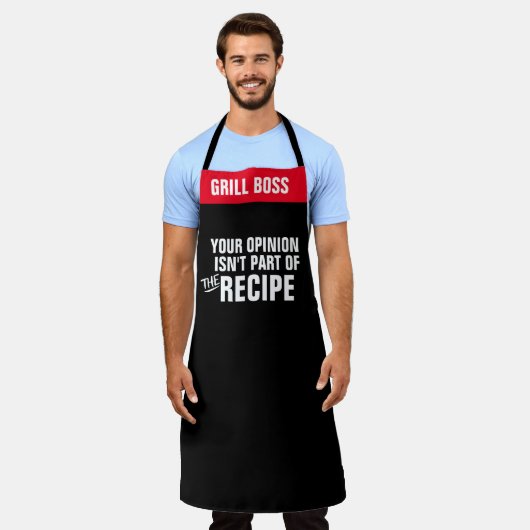 Personaliseer je mening Ontvang Funny Chef Grill Schort (Gedragen)