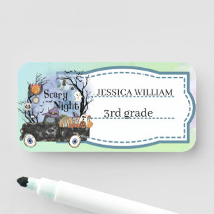 Personaliseer Je Naam Halloween Griezelnacht Naamplaatje