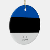 Personaliseer je spel met Estland vlag Keramisch Ornament (Rechts)