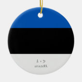 Personaliseer je spel met Estland vlag Keramisch Ornament (Voorkant)