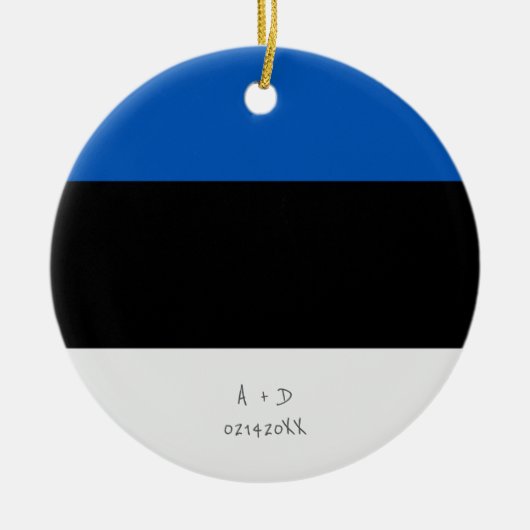 Personaliseer je spel met Estland vlag Keramisch Ornament (Voorkant)