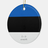 Personaliseer je spel met Estland vlag Keramisch Ornament (Links)