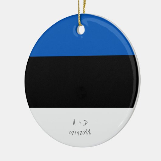 Personaliseer je spel met Estland vlag Keramisch Ornament (Links)