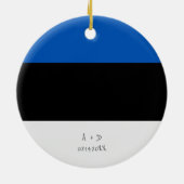 Personaliseer je spel met Estland vlag Keramisch Ornament (Achterkant)