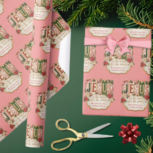 Personaliseer Jezus is de reden voor het seizoen Cadeaupapier