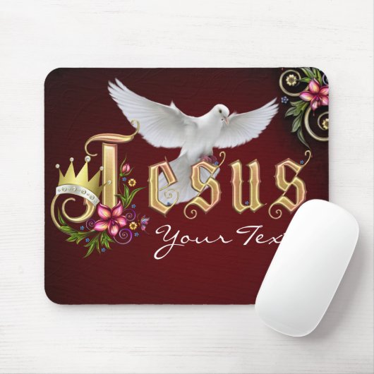Personaliseer Jezus koning #2 Mousepad Muismat (Met muis)