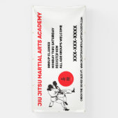 Personaliseer Jiu Jitsu Martial Arts School Busine Spandoek (Verticaal)