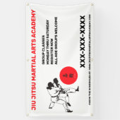 Personaliseer Jiu Jitsu Martial Arts School Busine Spandoek (Verticaal)