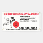 Personaliseer Jiu Jitsu Martial Arts School Busine Spandoek (Horizontaal)