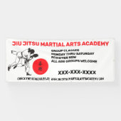 Personaliseer Jiu Jitsu Martial Arts School Busine Spandoek (Horizontaal)