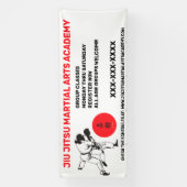 Personaliseer Jiu Jitsu Martial Arts School Busine Spandoek (Verticaal)