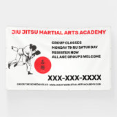 Personaliseer Jiu Jitsu Martial Arts School Busine Spandoek (Horizontaal)
