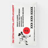 Personaliseer Jiu Jitsu Martial Arts School Busine Spandoek (Verticaal)