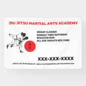 Personaliseer Jiu Jitsu Martial Arts School Busine Spandoek (Horizontaal)