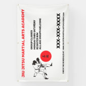 Personaliseer Jiu Jitsu Martial Arts School Busine Spandoek (Verticaal)