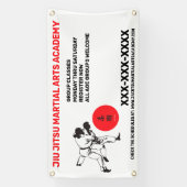 Personaliseer Jiu Jitsu Martial Arts School Busine Spandoek (Verticaal)