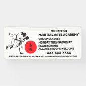 Personaliseer Jiu Jitsu Martial Arts School Zakeli Spandoek (Horizontaal)