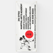 Personaliseer Jiu Jitsu Martial Arts School Zakeli Spandoek (Verticaal)