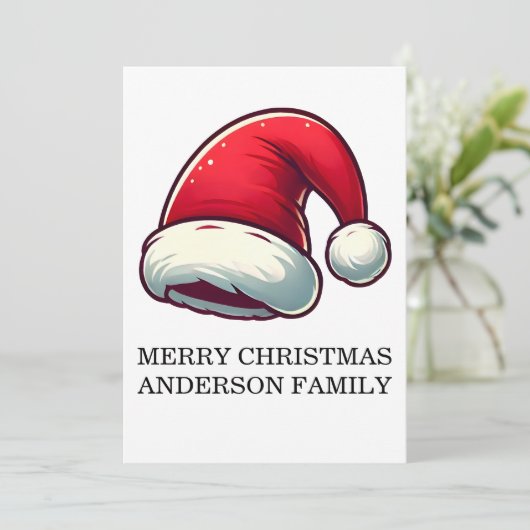 Personaliseer Jolly Brain Warmer-kerstkaart Bedankkaart (Staand voorkant)