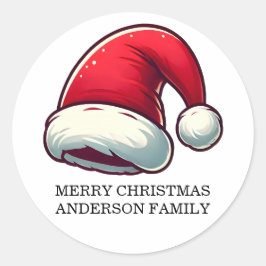 Personaliseer Jolly Brain Warmer-kerstkaart Ronde Sticker