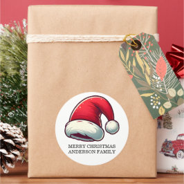 Personaliseer Jolly Brain Warmer-kerstkaart Ronde Sticker