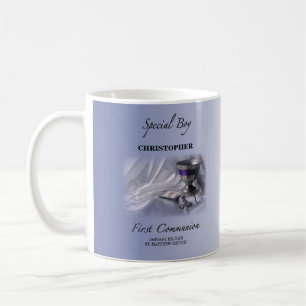 Personaliseer, Jongen, Eerste Communie Blauw Koffiemok